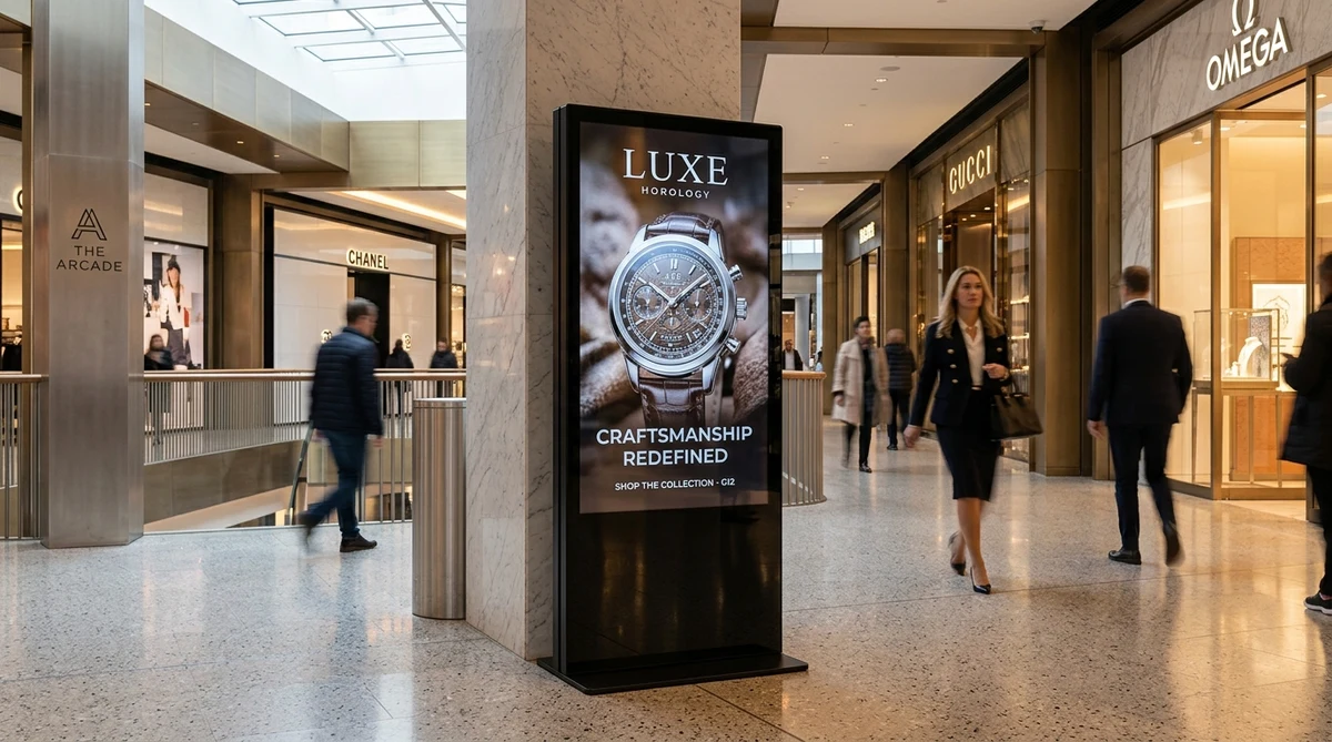 Commercial Freestanding Digital Signage Totem and Displays