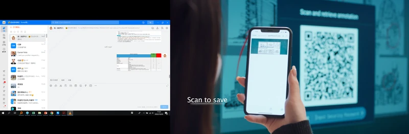 Instant QR scan note export