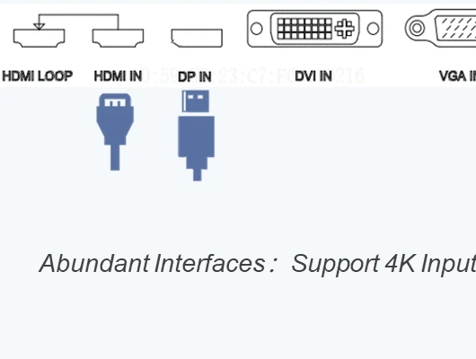 Abundant Interfaces Support 4K Input Ports