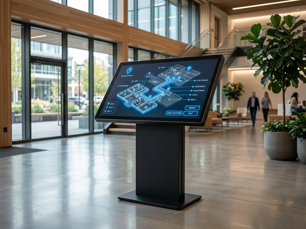 Commercial Interactive Touch Kiosk and Digital Wayfinding Totem