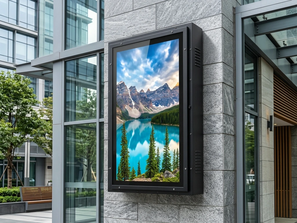 Wall-mounted outdoor weatherproof digital display