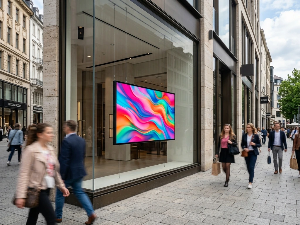 Window-facing indoor high-brightness digital display